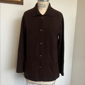 Classic Brown Women's Cashmere Cardigan